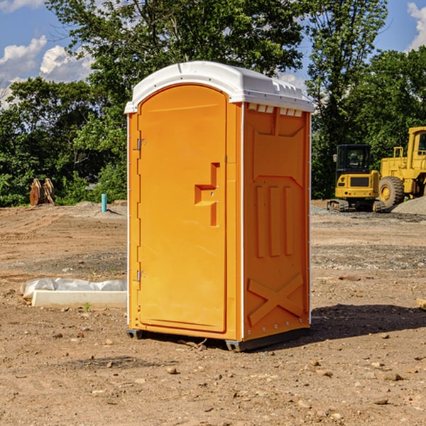 how often are the portable restrooms cleaned and serviced during a rental period in Latimer Mississippi